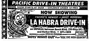La Habra Drive In Opening Ad